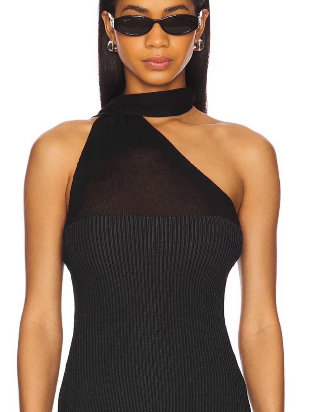 With jean Larissa top in black